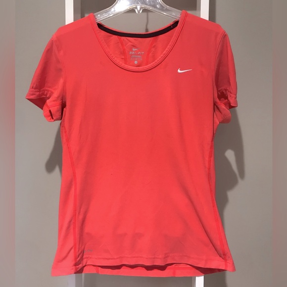 Nike Women’s Dri-FIT Tee Coral - Picture 1 of 8